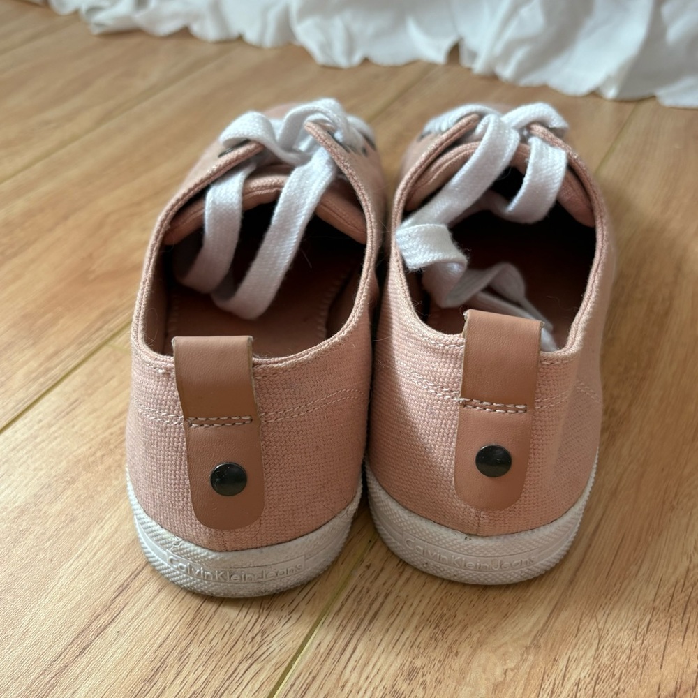 Calvin Klein Blush/light pink Canvas Sneakers - Picture 4 of 11
